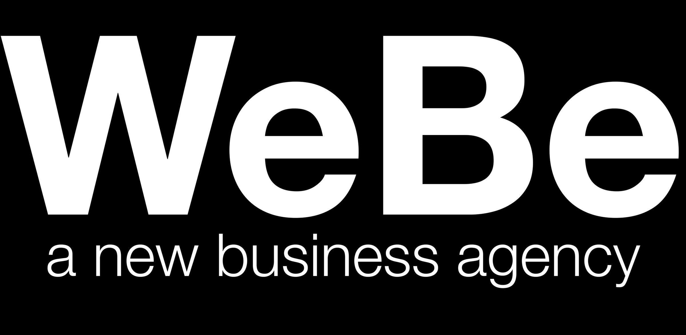 WeBe 2020 logo with tag white text